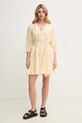 Marella rochie din amestec de mătase VENAS 2513221114 galben SS25