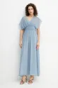 Marella sukienka Emme by Marella rozkloszowany niebieski 2515221342