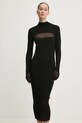 Вовняна сукня Diesel M-SLINT DRESS A16556.0CPAS чорний SS25