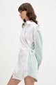 Diesel rochie din bumbac D-ELPHI-DEN DRESS alb A17387.0CBCP