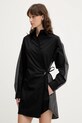 Diesel rochie din bumbac D-ELPHI-DEN DRESS negru A17387.0CBCP