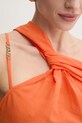 Obleka iz mešanice lana Versace Jeans Couture 78HAO903.N0432