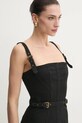 Versace Jeans Couture vestito di jeans nero 78HAO952.DW040L54