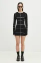 VETEMENTS rochie Knitted Mini WA66KN100X negru