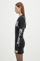 VETEMENTS vestito Death Metal Longsleeve Mini WA66DR630BW nero SS25