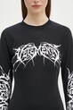 Сукня VETEMENTS Death Metal Longsleeve Mini чорний WA66DR630BW