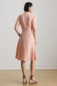 Lauren Ralph Lauren sukienka rozkloszowana lniana 200905667 różowy SS26
