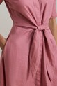 Lněné šaty Lauren Ralph Lauren růžová 200905667