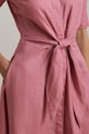 Lněné šaty Lauren Ralph Lauren růžová 200905667