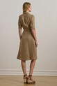 Lauren Ralph Lauren vestito di lino 200905667 marrone SS25