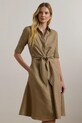 Abbigliamento Lauren Ralph Lauren vestito di lino 200905667 marrone