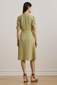 Lněné šaty Lauren Ralph Lauren 200905667 zelená SS25