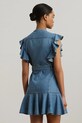 Bavlnené šaty Lauren Ralph Lauren 200963899 modrá SS25