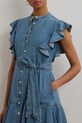 Bavlnené šaty Lauren Ralph Lauren modrá 200963899
