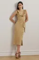 Рокля Lauren Ralph Lauren трикотаж бежов 250964085