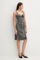 Moschino Jeans rochie din denim 0457.3219 gri SS25