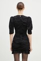 Clothing Rotate dress Satin Mini Ruffle 114054100 black