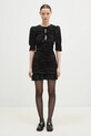 Rotate dress Satin Mini Ruffle 114054100 black