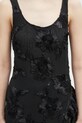 Rotate dress Flower Mesh Ruffle 114056100 black