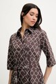 Max Mara Beachwear sukienka bawełniana brązowy 2516221049600
