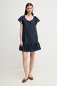 Βαμβακερό φόρεμα Pepe Jeans DAFNE PL953709 σκούρο μπλε SS25