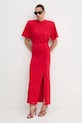 Oblačila Bombažna obleka Pinko 105219.A2M2 rdeča
