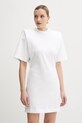 Βαμβακερό φόρεμα Pinko casual λευκό 105220.A2M2