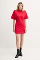 Pinko vestito in cotone 105220.A2M2 rosso SS25