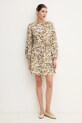 Hodvábne šaty Weekend Max Mara 2515221041600 béžová SS25