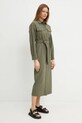 Weekend Max Mara sukienka z domieszką wełny 2515221071600 zielony SS25