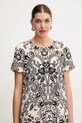 Hodvábne šaty Weekend Max Mara béžová 2515221022600