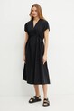 Бавовняна сукня Weekend Max Mara 2515221052600 чорний SS25