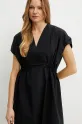 Weekend Max Mara rochie din bumbac negru 2515221052600