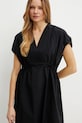 Weekend Max Mara rochie din bumbac negru 2515221052600