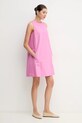 Φόρεμα από λινό μείγμα Weekend Max Mara 2515221102600 μωβ SS25