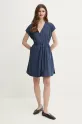 Weekend Max Mara sukienka bawełniana 2515221132600 granatowy SS25