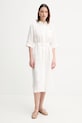 MM rochie din in alb 2516221028600