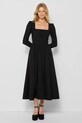 Bizuu rochie SYDELLE midi negru SUKIENKA.SYDELLE.CZARNY