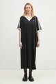 Бавовняна сукня adidas Originals V-NECK DRESS JX9219 чорний