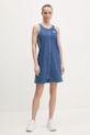 adidas Originals rochie din denim DENIM 3S DRESS JD2580 albastru SS25