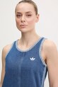 Jeans obleka adidas Originals DENIM 3S DRESS modra JD2580