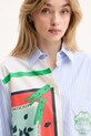 Bavlnené šaty Moschino Jeans modrá 0446.3725