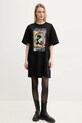Moschino Jeans rochie din bumbac 0412.3732 negru SS25