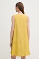 Oblečení Lněné šaty United Colors of Benetton 4AGHDV0AX žlutá