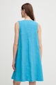 Oblečení Lněné šaty United Colors of Benetton 4AGHDV0AX modrá