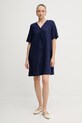 United Colors of Benetton rochie din in 4AGHDV0B0 bleumarin SS25