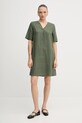 United Colors of Benetton sukienka lniana 4AGHDV0B0 zielony SS25