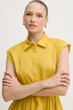 United Colors of Benetton rochie din in galben 4AGHDV0B1