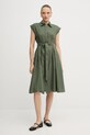 United Colors of Benetton rochie din in 4AGHDV0B1 verde SS25