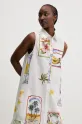 Desigual sukienka bawełniana BARCELONA 25SWVW42 biały SS25